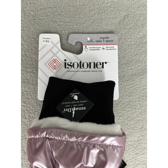 Isotoner Signature Women's Sleek Heat Flip Touchscreen Mittens L/XL Blush NWT's - Picture 5 of 8